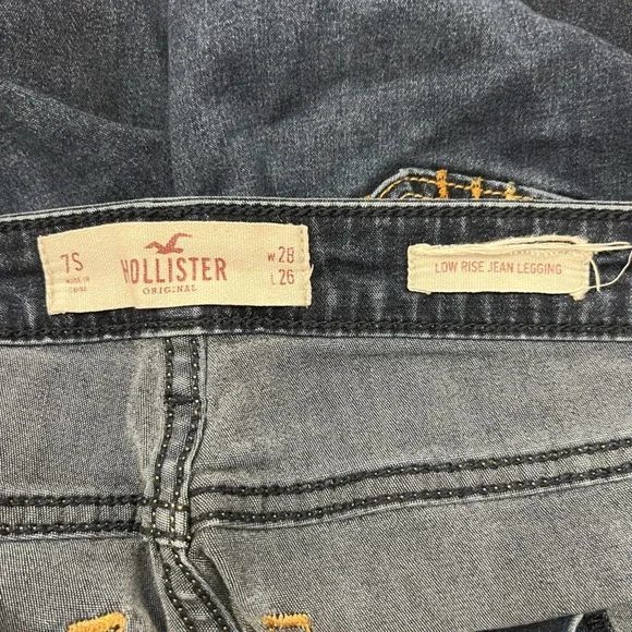 Hollister Low Rise Jean Legging Cut Off Shorts Size 7 - Picture 3 of 3